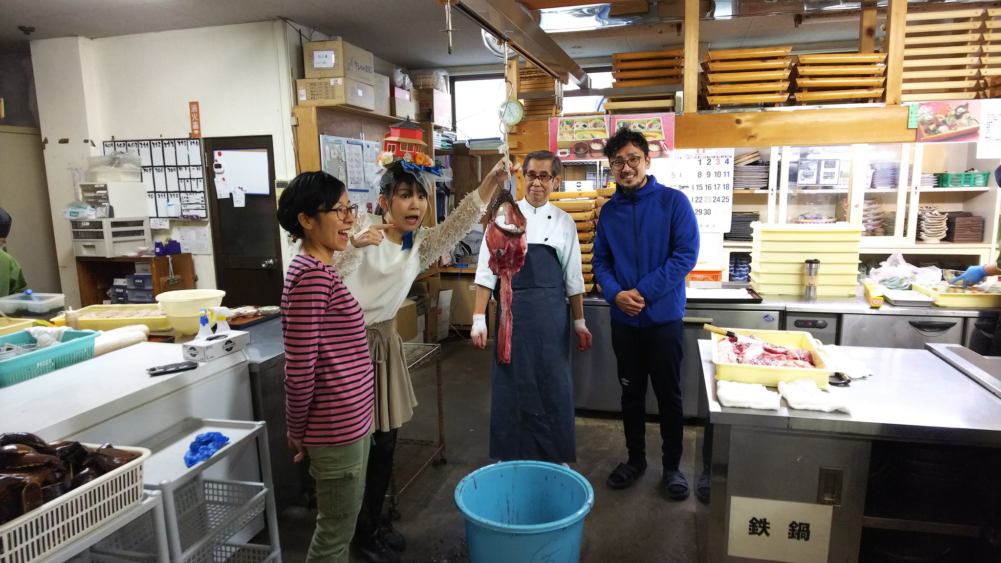 あんこう吊るし切り